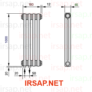 Радиатор IRSAP Tesi 21000/4 T18 CL 01